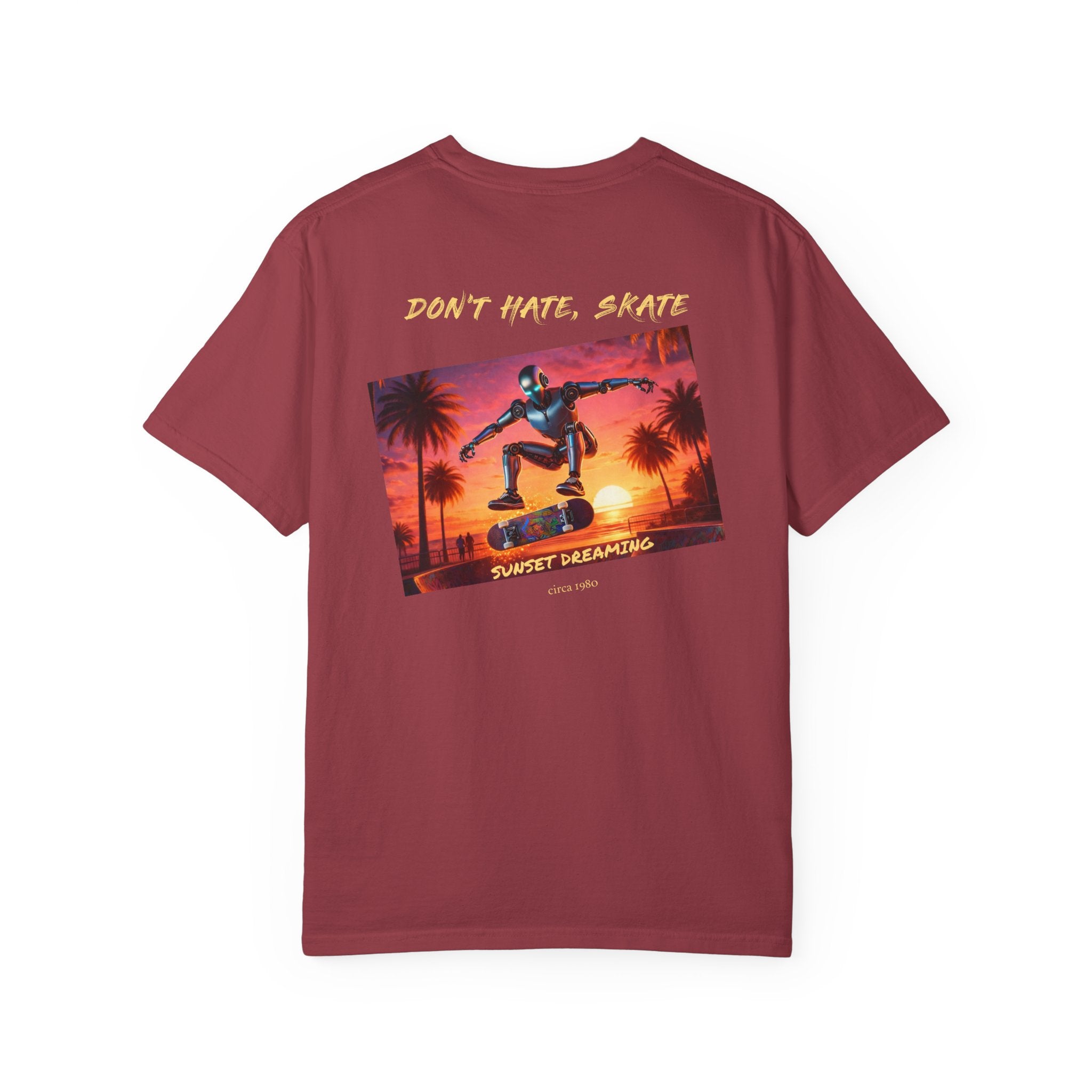 "Sunset Shred: Robo El Skateboarder" Tee Odyssey Retro Collection