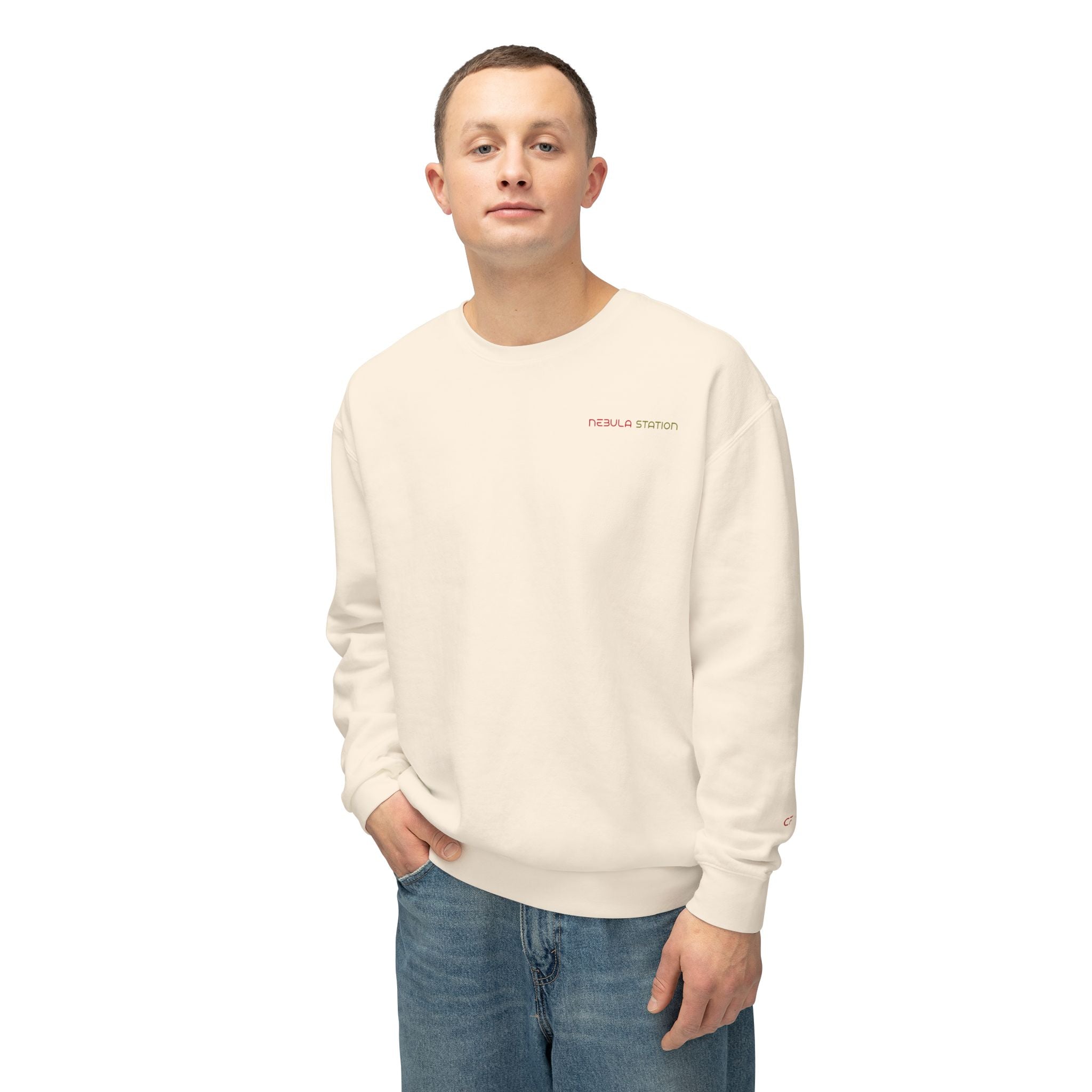 "Red Nebula Landscape" Crewneck