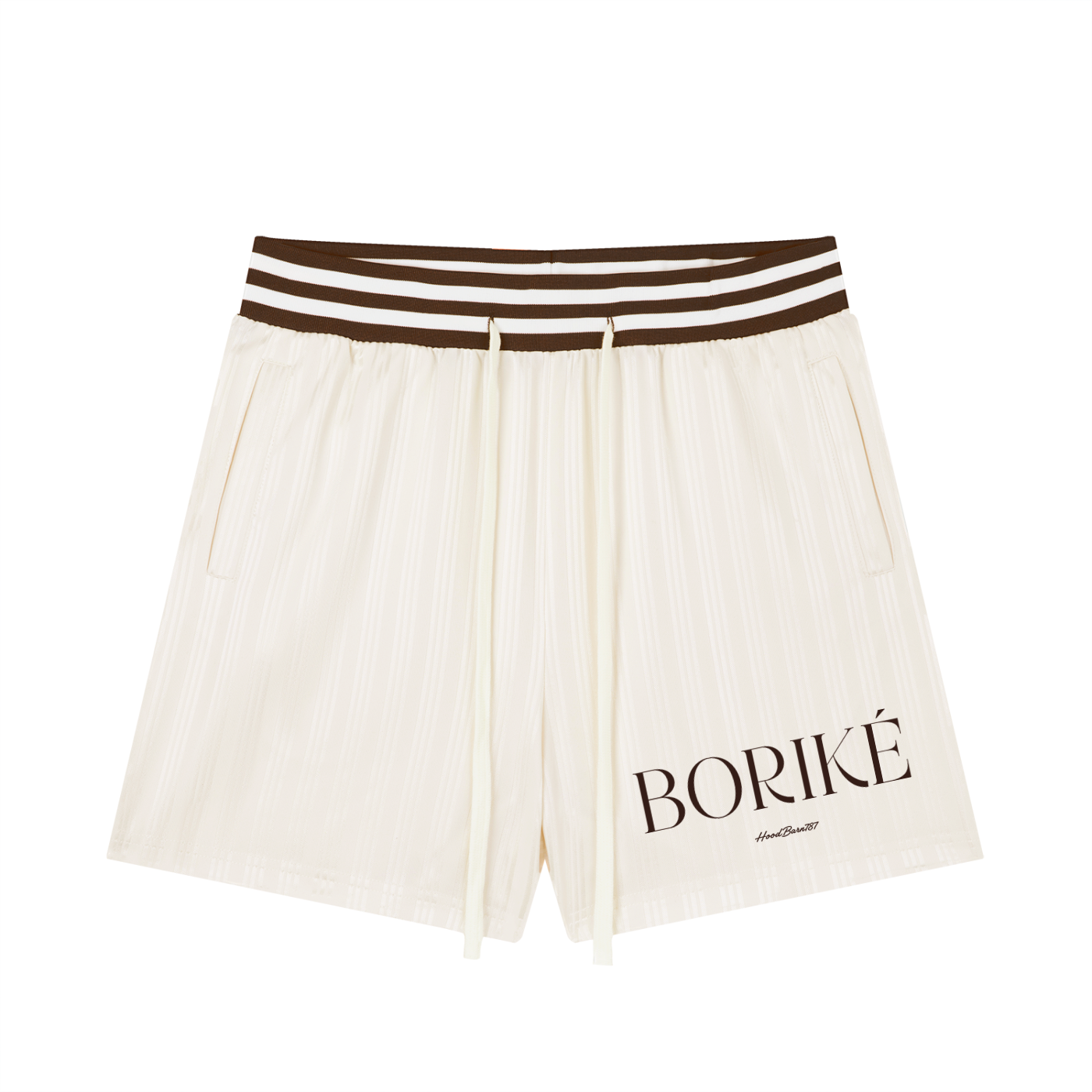 "Boriké" Striped Drawstring Shorts