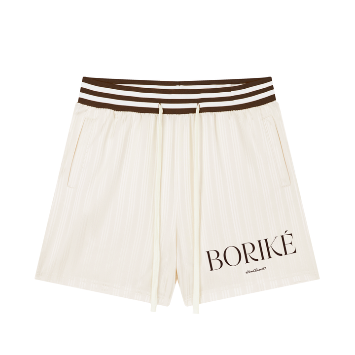 "Boriké" Striped Drawstring Shorts