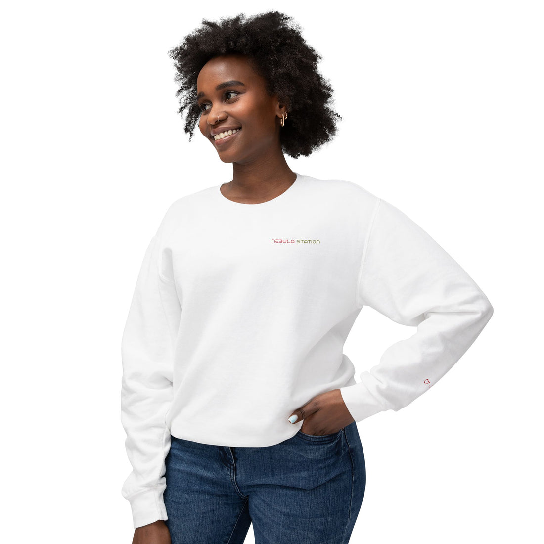 "Red Nebula Landscape" Crewneck