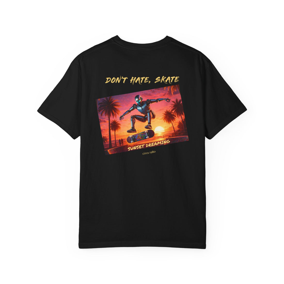 "Sunset Shred: Robo El Skateboarder" Tee Odyssey Retro Collection