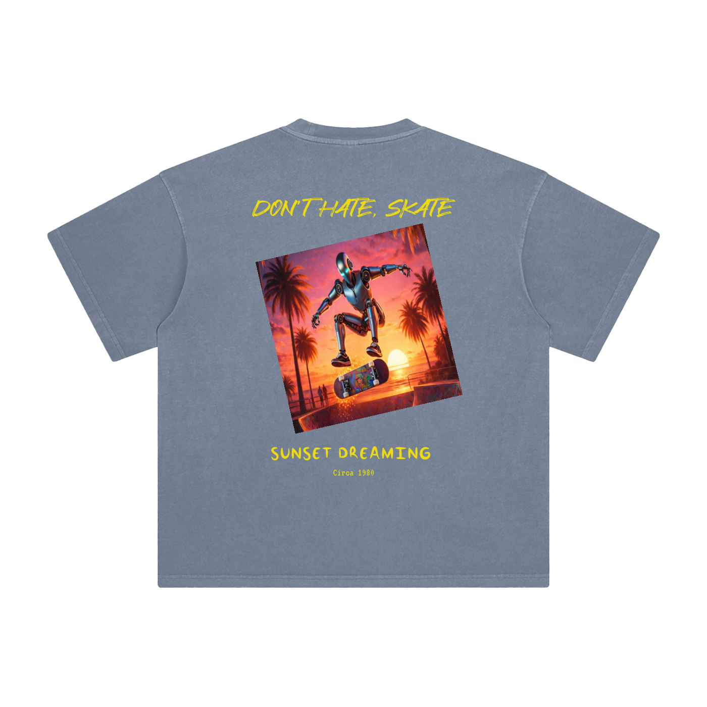 "Don't Hate, Skate — Sunset Dreaming" Tee Retro Collection