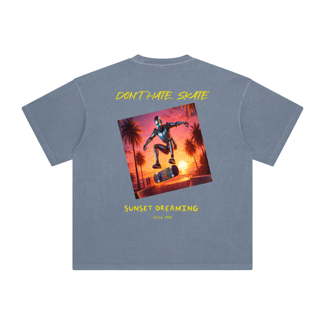 "Don't Hate, Skate — Sunset Dreaming" Tee Retro Collection