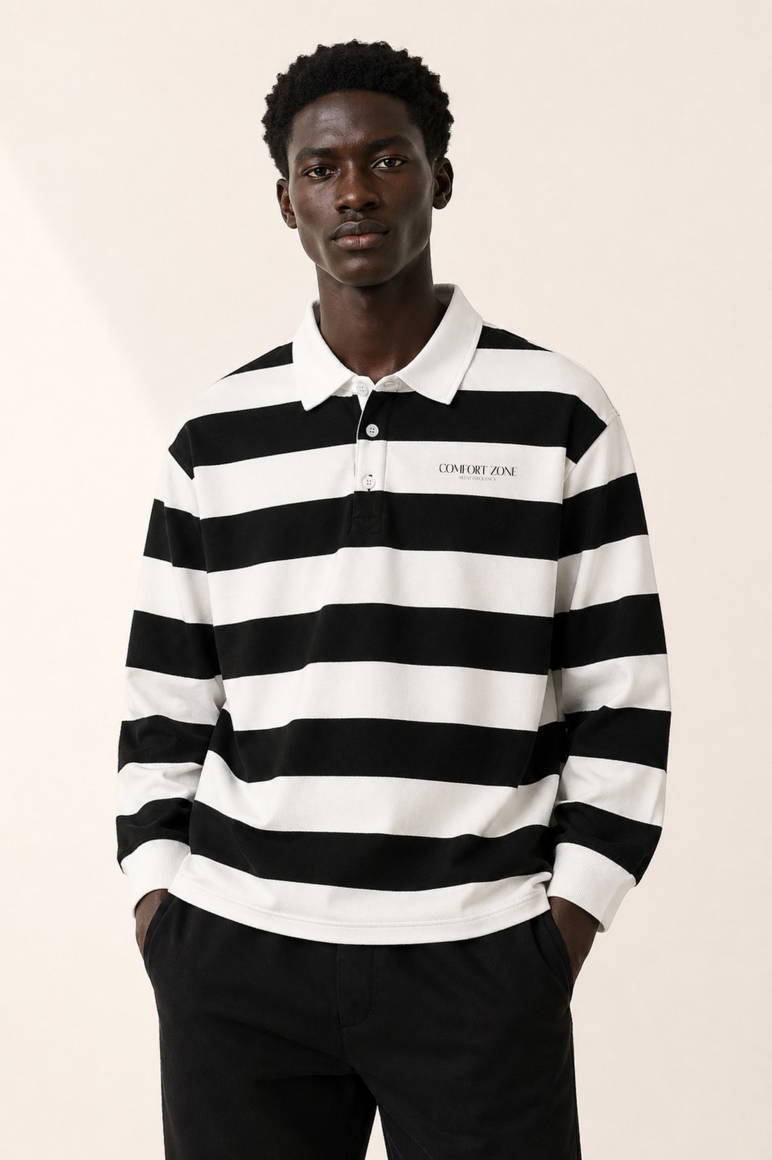 "Comfort Zone" Striped Polo