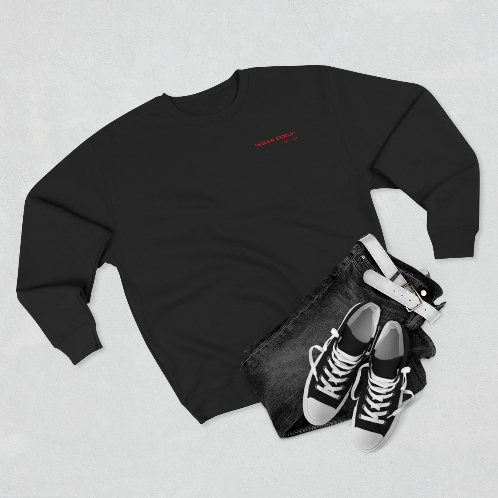 Red Moon Landscape Crewneck Sweatshirt