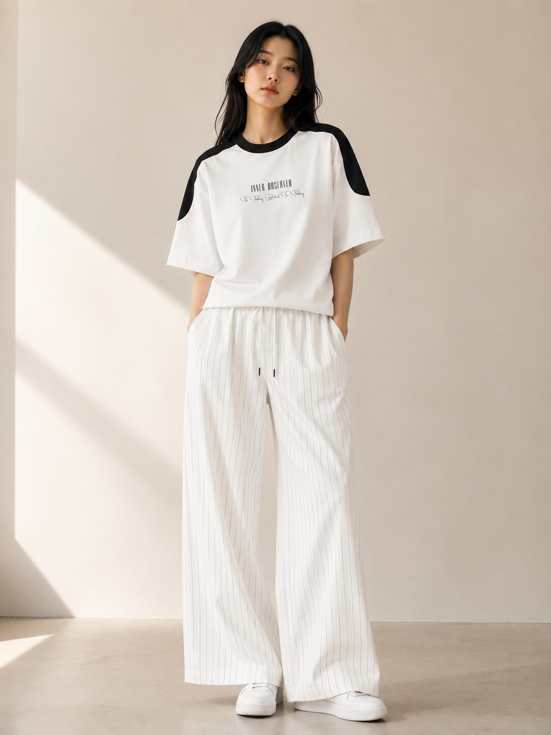 Unisex Color Block Oversized T-Shirt