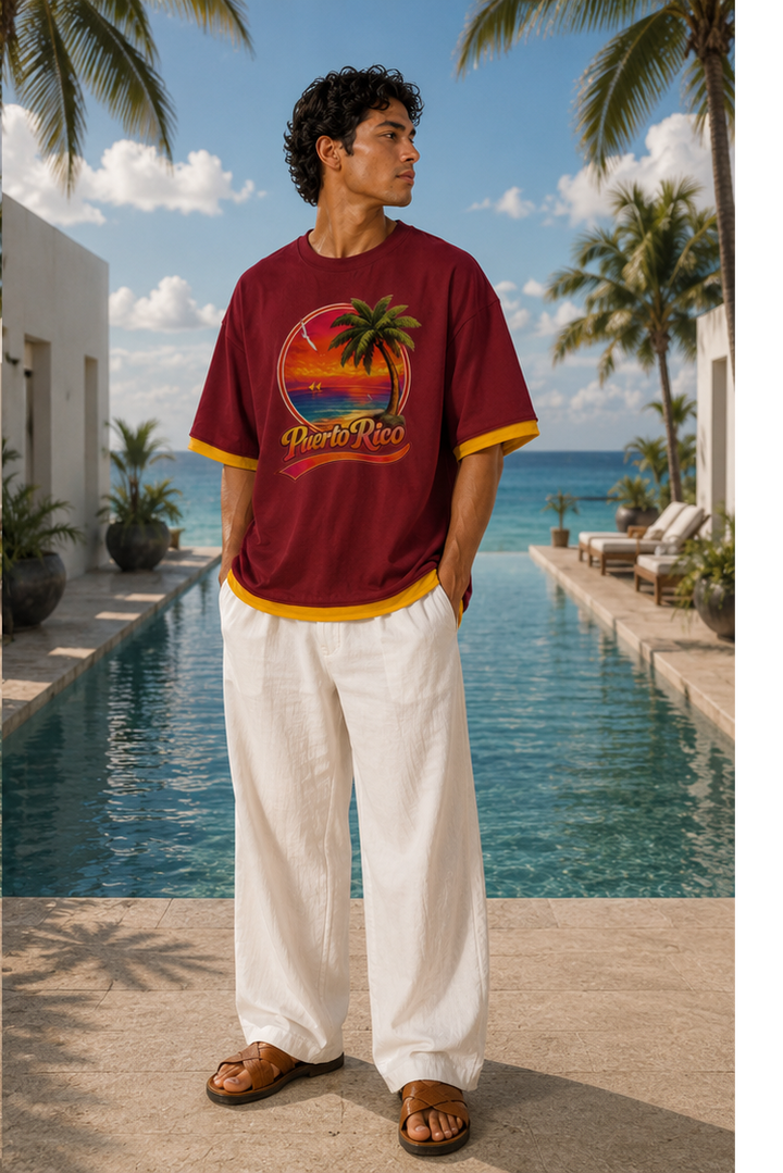 Puerto Rico Sunset" Boxy Tee