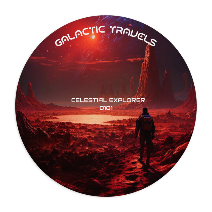 Round Mouse Pad, Red Horizon Mouse Pad