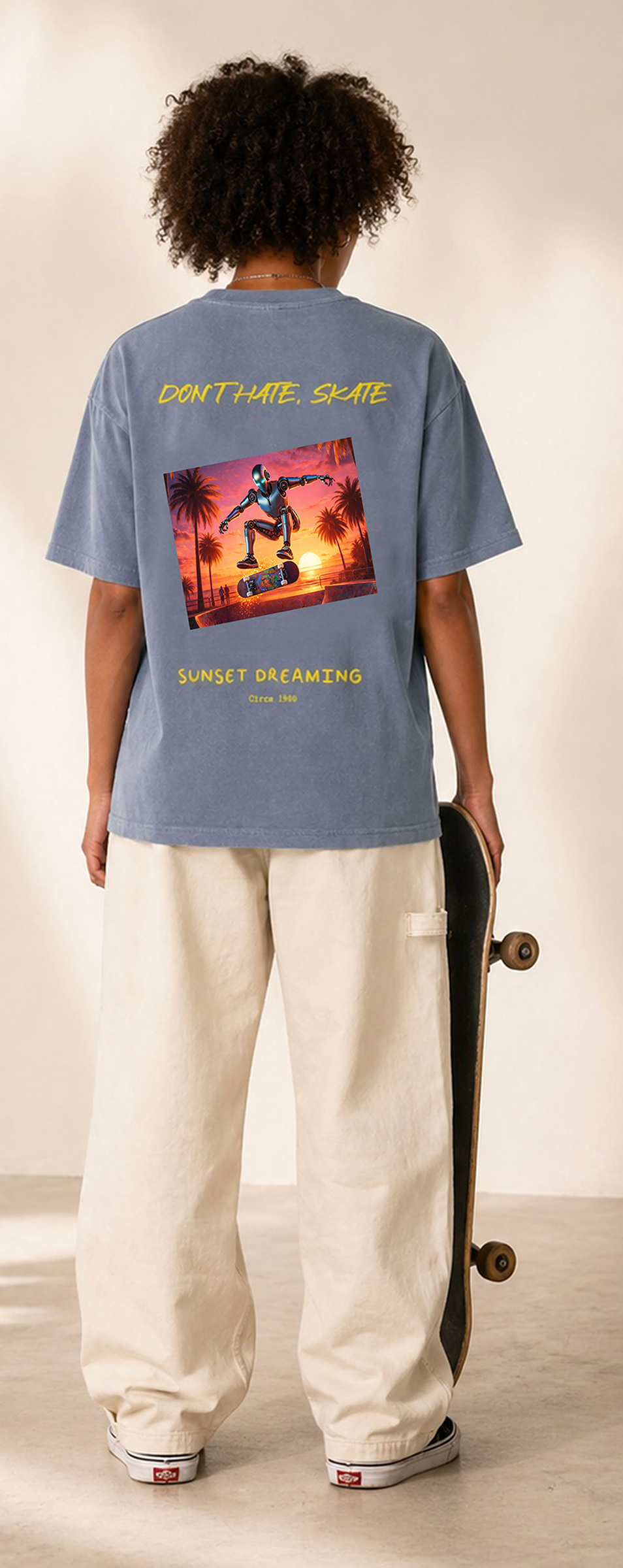 "Don't Hate, Skate — Sunset Dreaming" Tee Retro Collection