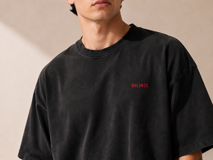 “Vinyl Wax FM Co.” Vintage Washed Tee