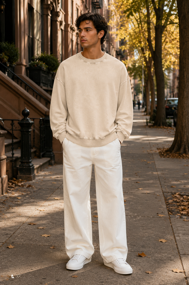 Vintage-treated Oversized Sweatshirt