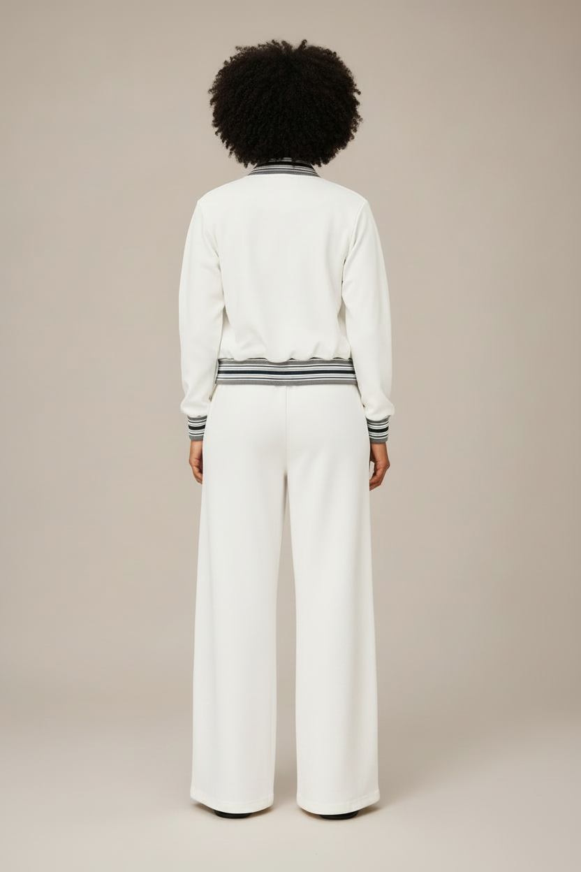 "Arawak" Striped Rib Zip Jacket