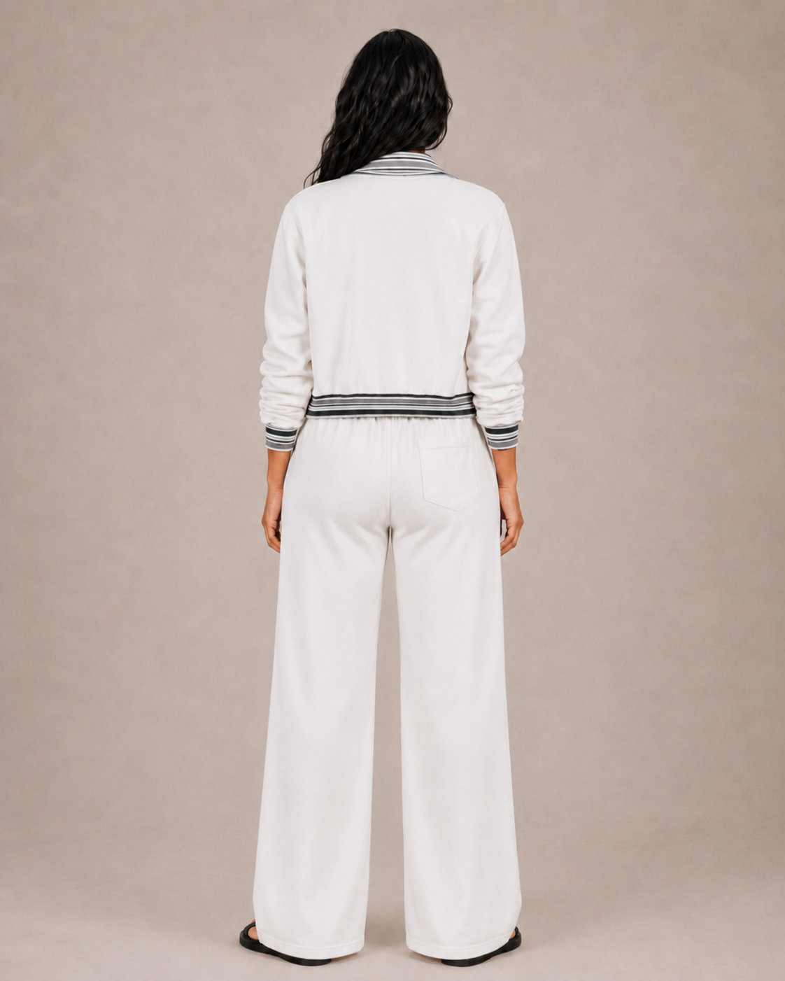 "Arawak" Striped Rib Zip Jacket