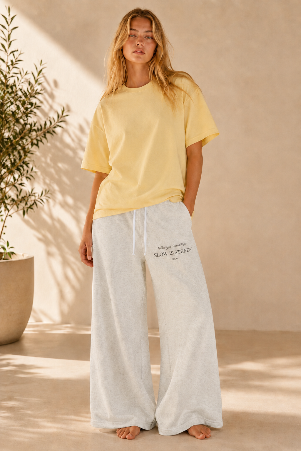 “Your Natural Rhythm” Wide-Leg Sweatpants