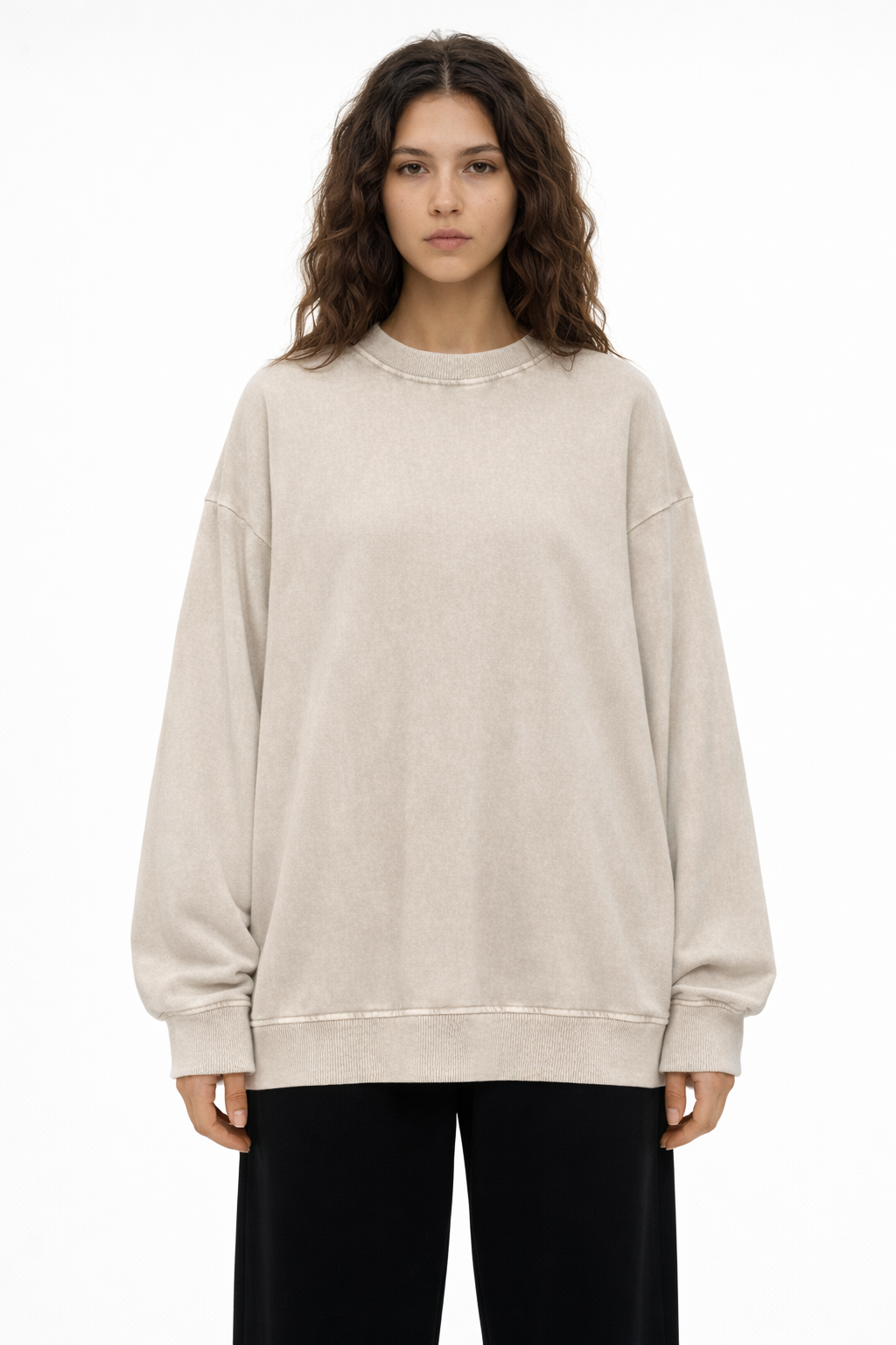 Vintage-treated Oversized Sweatshirt