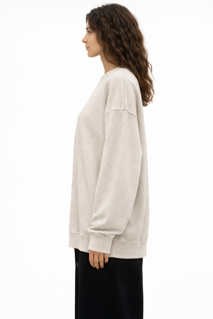 Vintage-treated Oversized Sweatshirt
