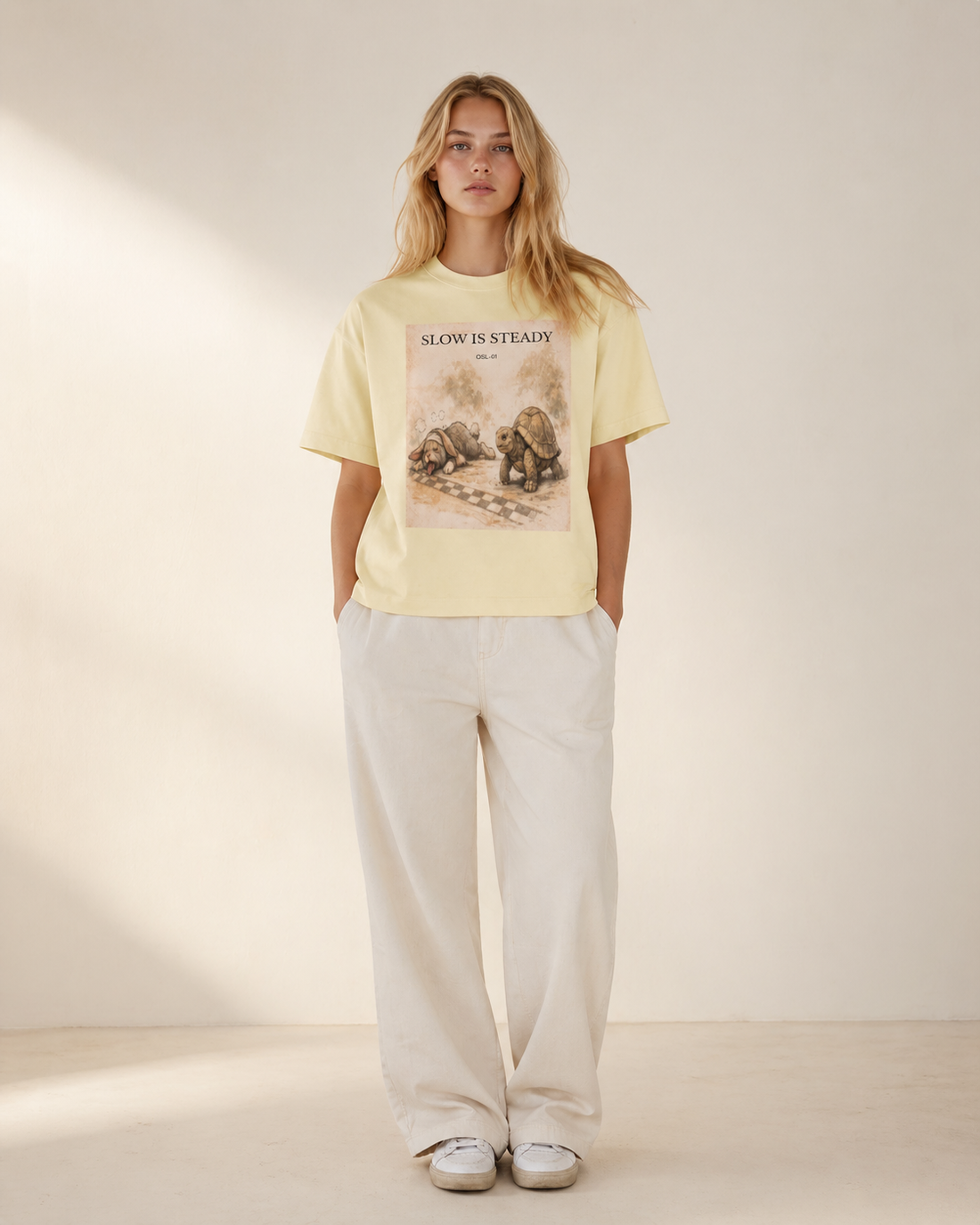 Slow Is Steady Cotton Boxy Tee