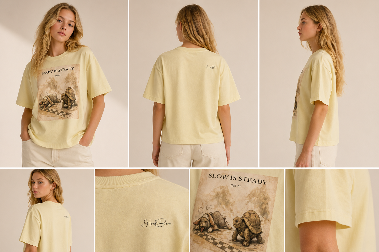 Slow Is Steady Cotton Boxy Tee