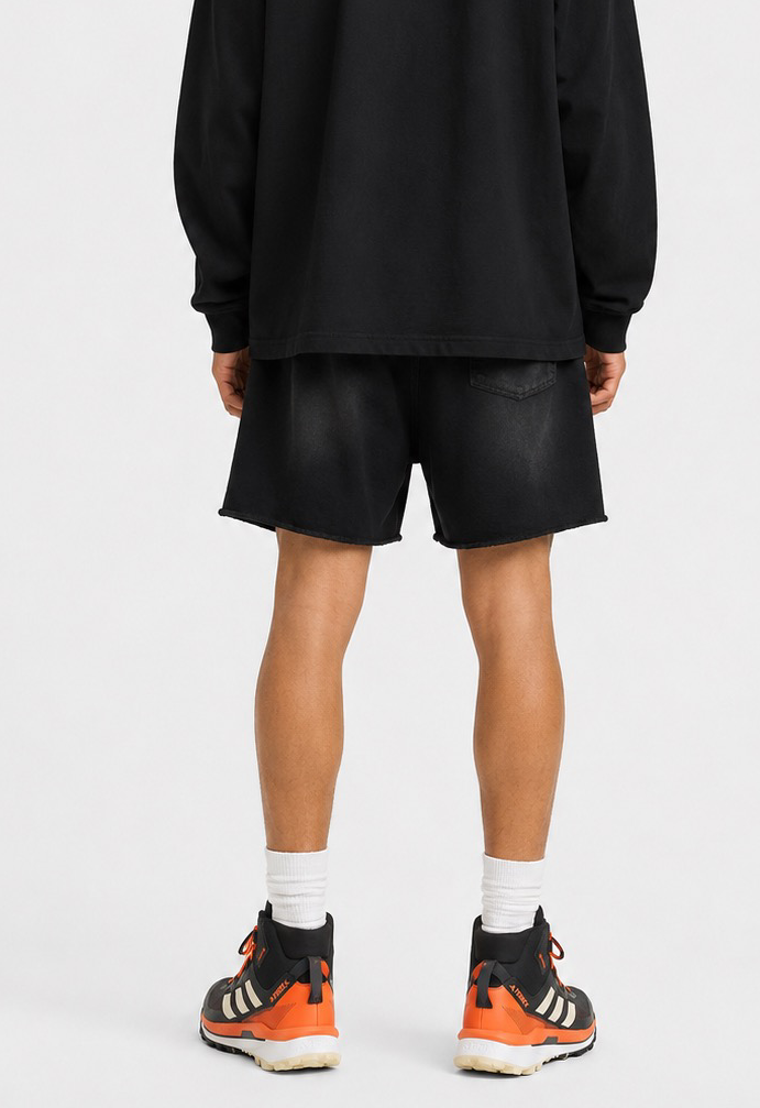 "Silence Chaos" Sun Fade Shorts