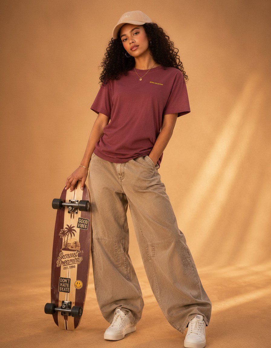 "Sunset Shred: Robo El Skateboarder" Tee Odyssey Retro Collection