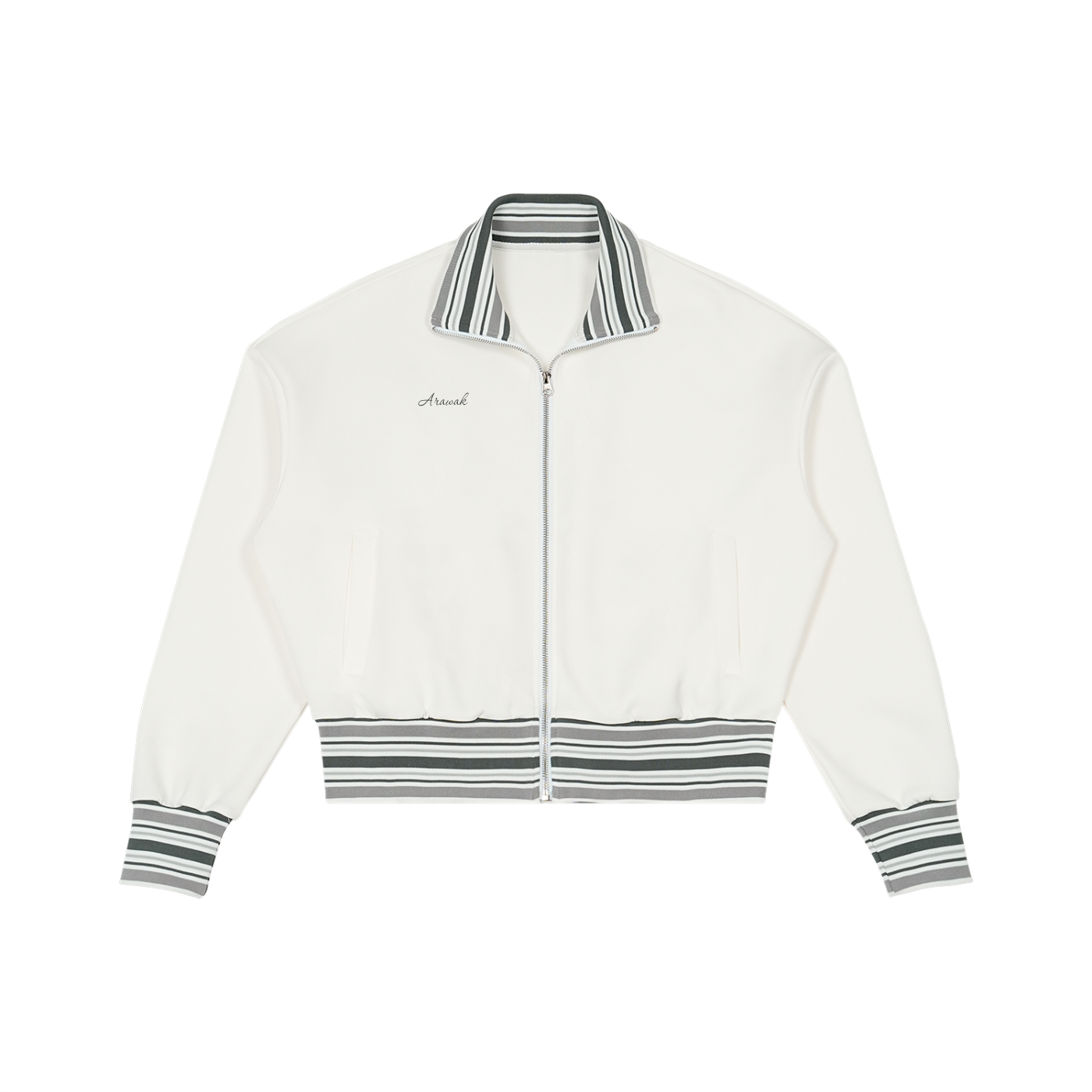 "Arawak" Striped Rib Zip Jacket