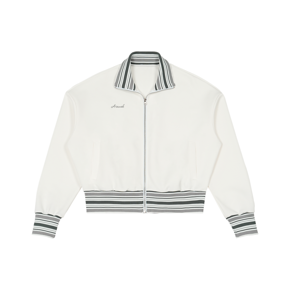 "Arawak" Striped Rib Zip Jacket