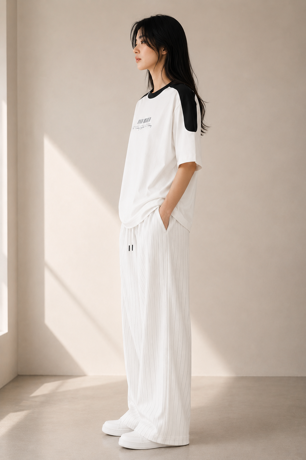 Unisex Color Block Oversized T-Shirt