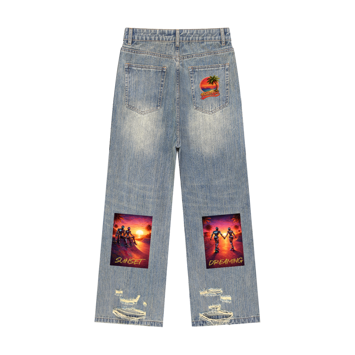 Don't Hate, Skate — Sunset Dreaming" Vintage Denim