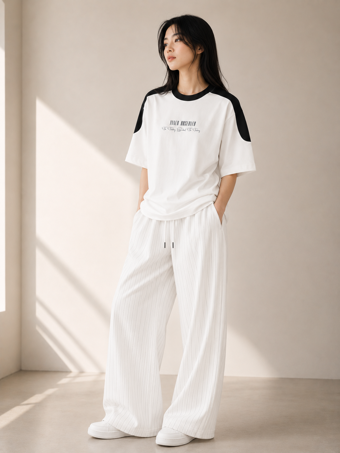Unisex Color Block Oversized T-Shirt