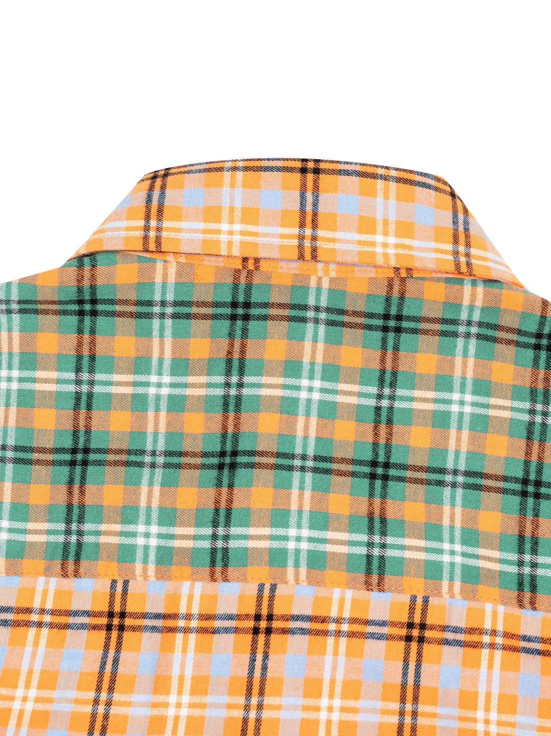"The Black Cat" Plaid Color Block Shirt