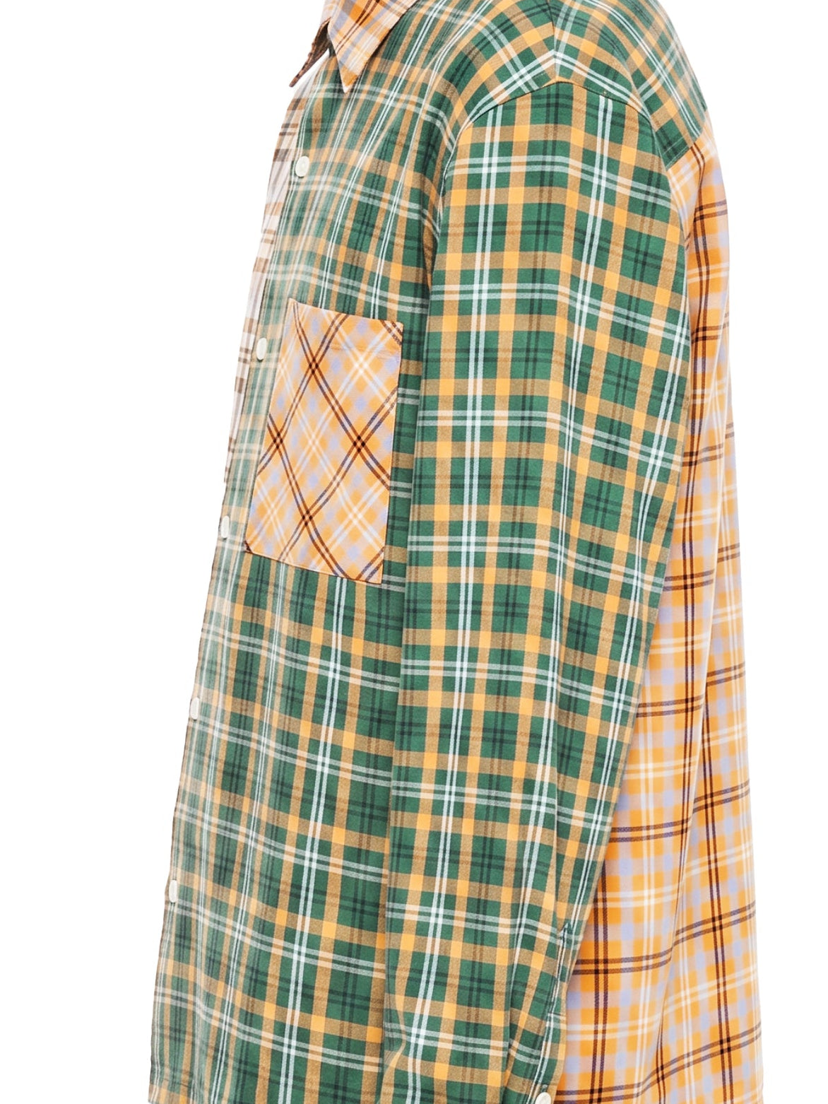 "The Black Cat" Plaid Color Block Shirt