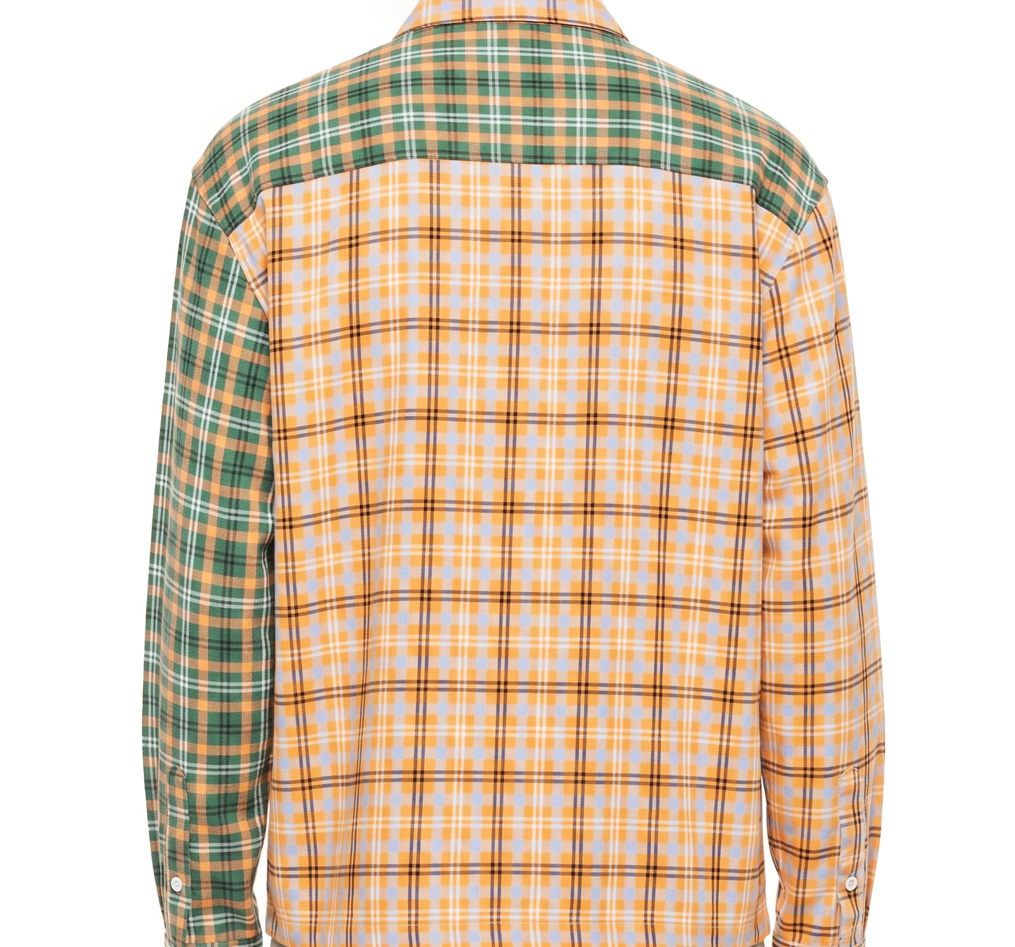 "The Black Cat" Plaid Color Block Shirt